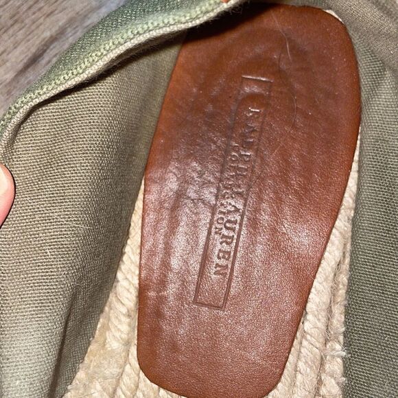 Ralph Lauren Men’s Olive Green Linen Espadrilles main image 5